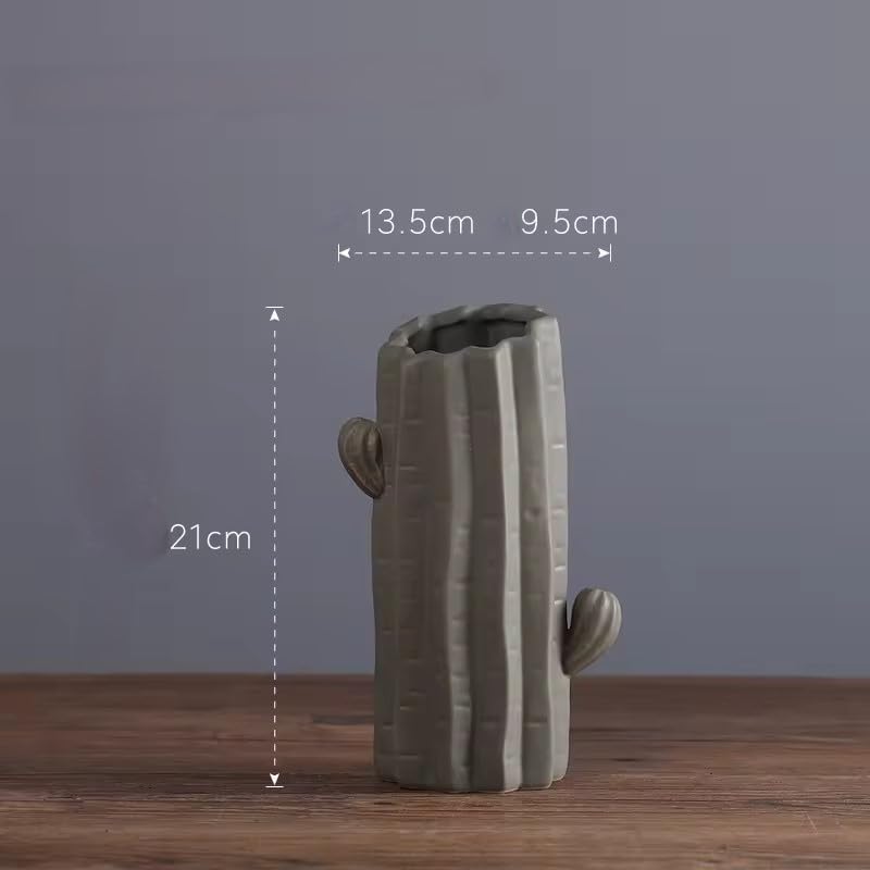 Green Ceramic Cactus Vase