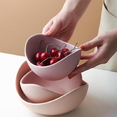 Purple Nested Lotus Bowls Set of 5