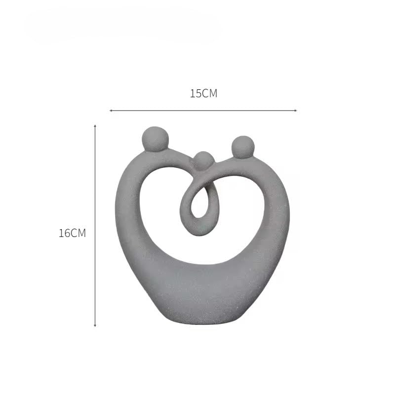 Grey Abstract Couple Sculpture