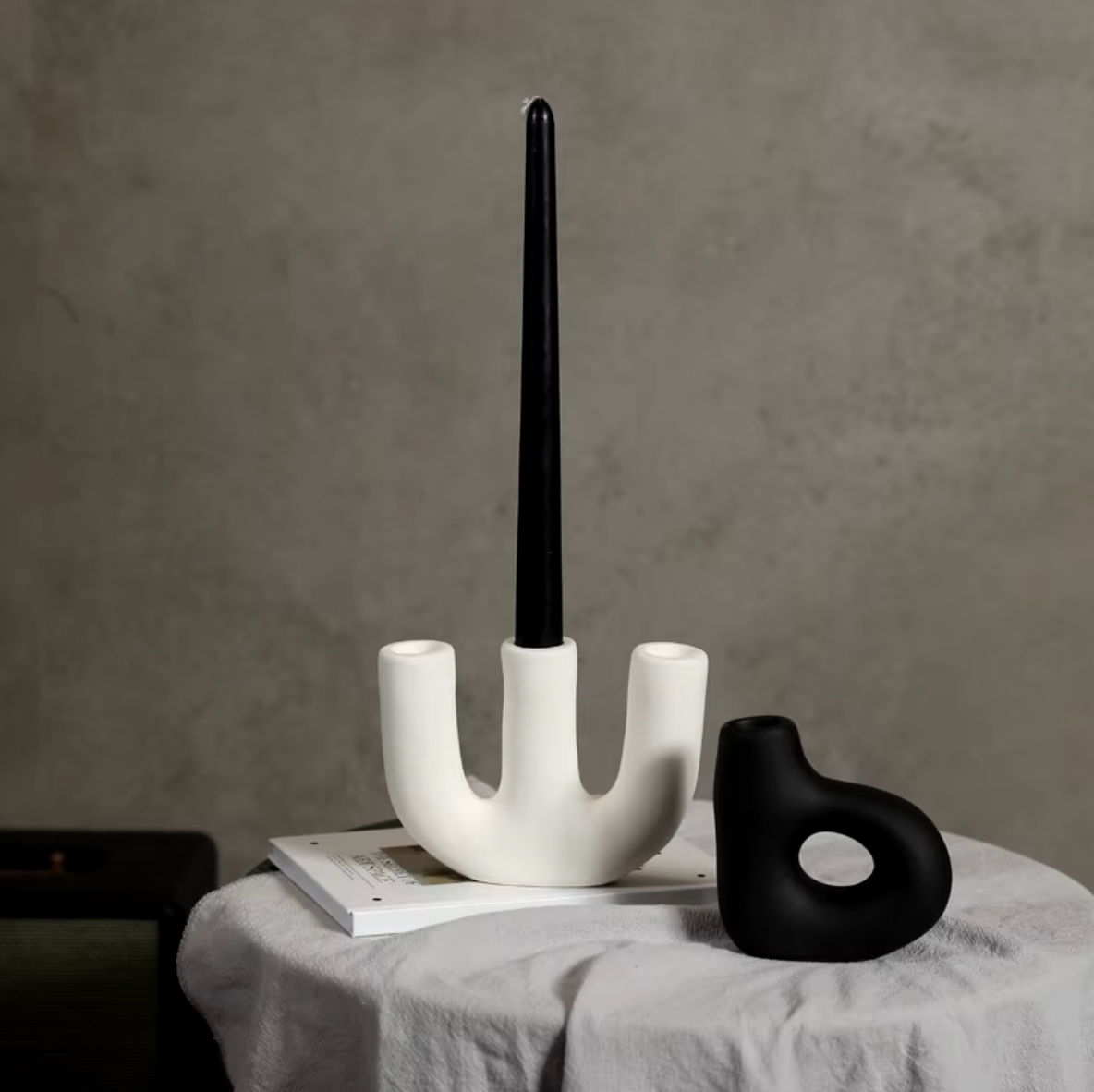 Letter shaped candle holder (Black , White)