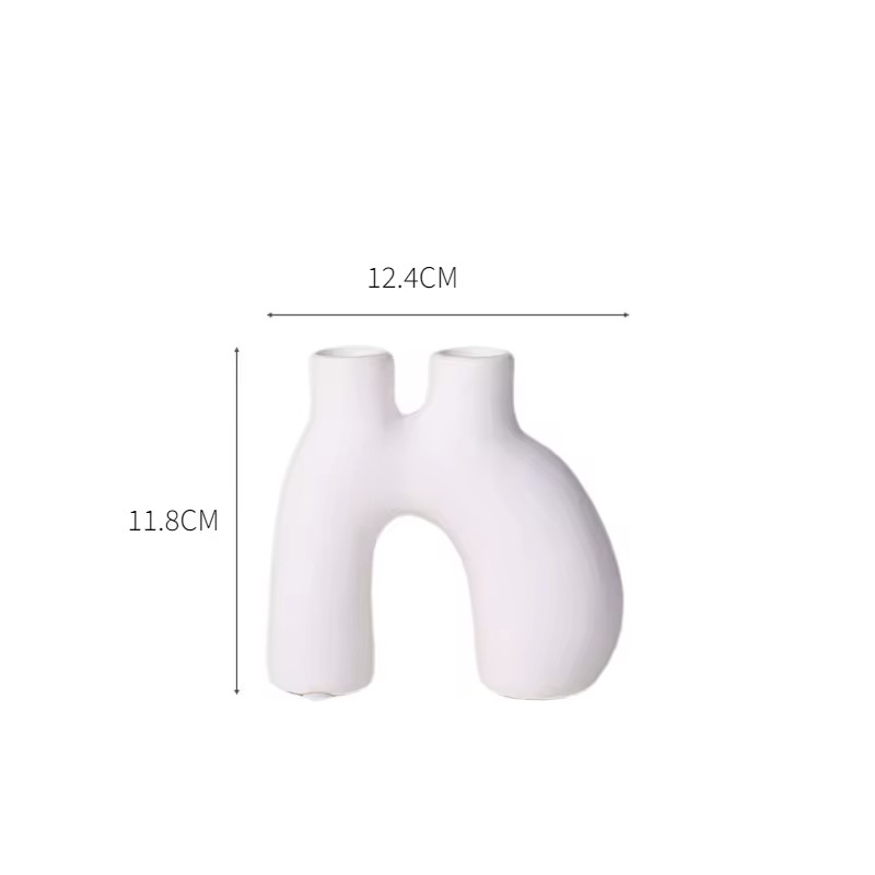 White Letter shaped candle holder