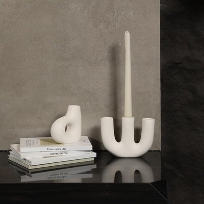 Letter shaped candle holder (Black , White)