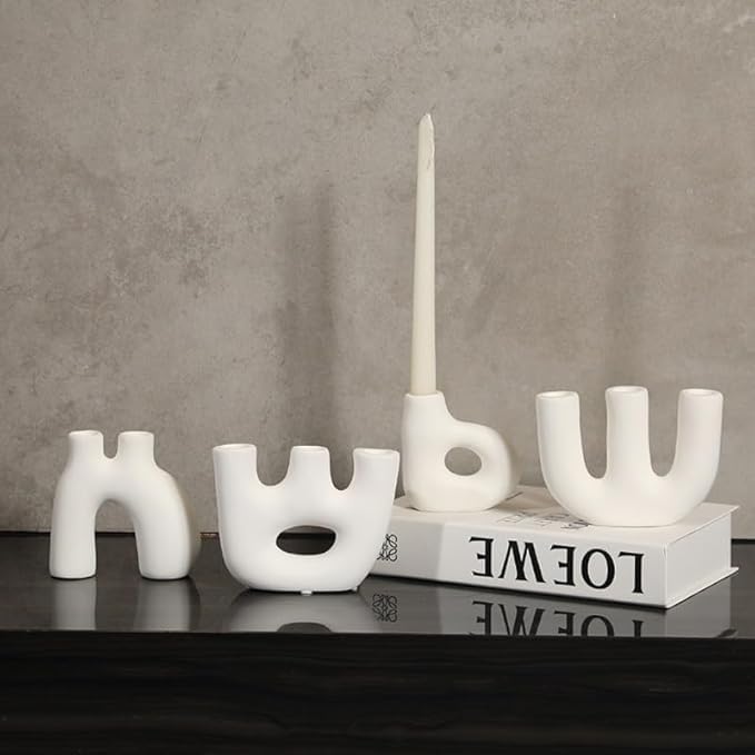 Letter shaped candle holder (Black , White)