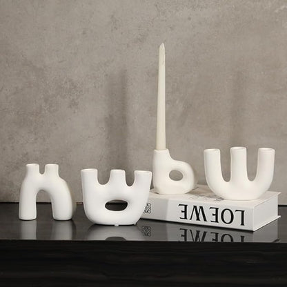 Letter shaped candle holder (Black , White)