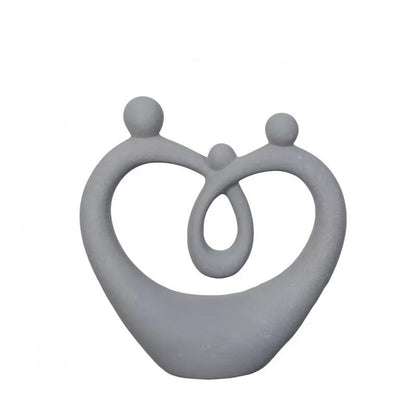 Grey Abstract Couple Sculpture