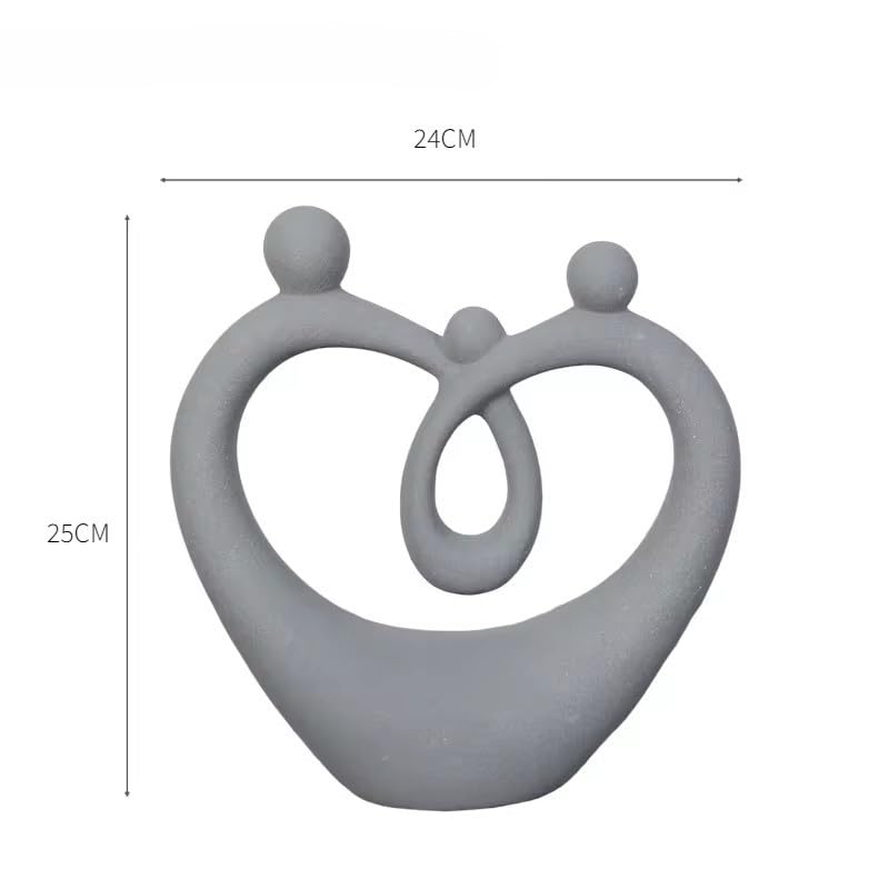 Grey Abstract Couple Sculpture