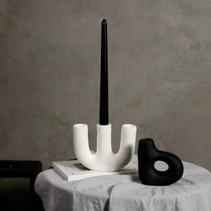 Letter shaped candle holder (Black , White)