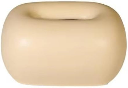 Beige Ceramic Tissue Holder