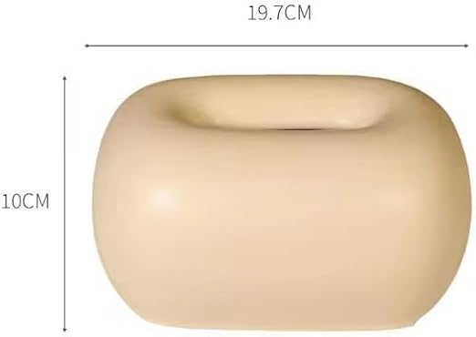 Beige Ceramic Tissue Holder