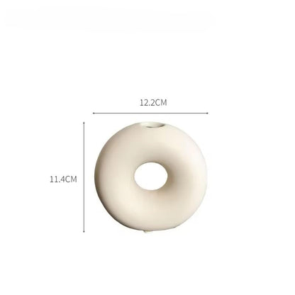 Ceramic Donut Vase set (Pink, Yellow, White)