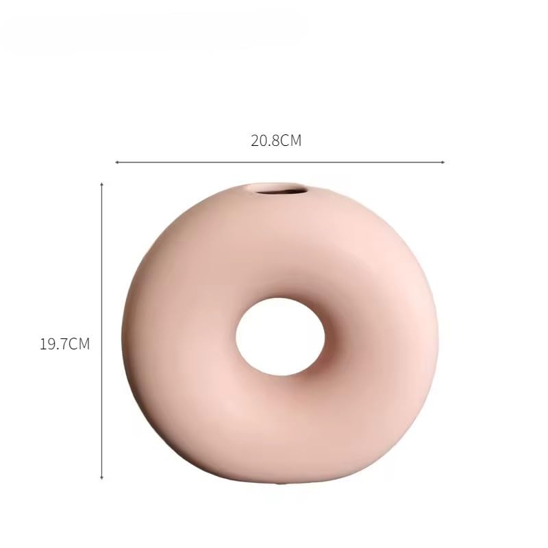 Ceramic Donut Vase set (Pink, Yellow, White)